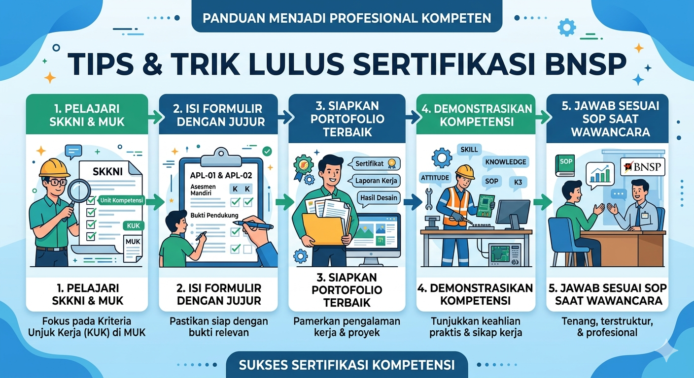 5 Tips dan Trik Lulus Sertifikasi BNSP
